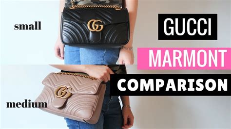 gucci marmont flap bag mini vs small|gucci marmont mini bag review.